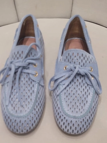 Mocassim Harper Azul Camurça