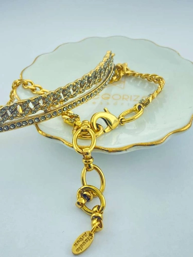 Colar Rock Lovers Claudia Arbex Ouro Vintage
