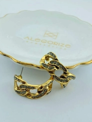 Brinco Rock Lovers Claudia Arbex Ouro Vintage