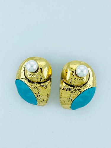 Brinco Caracol Turquesa