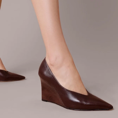 Scarpin Anabela Vitória Marrom