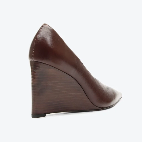 Scarpin Anabela Vitória Marrom