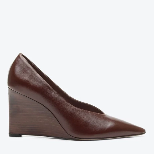 Scarpin Anabela Vitória Marrom