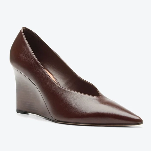 Scarpin Anabela Vitória Marrom