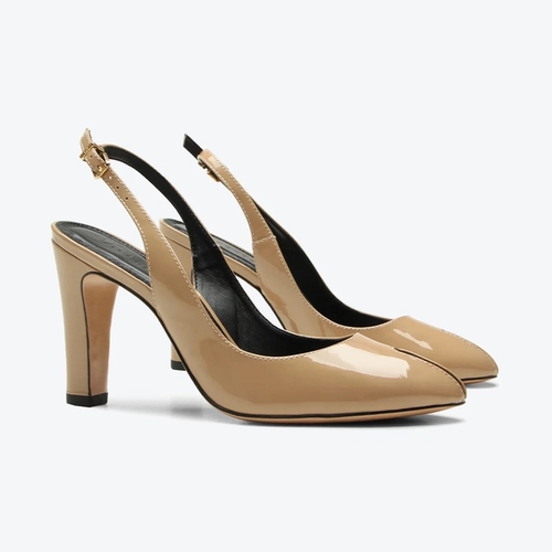 Slingback Peep Toe Marie Bege