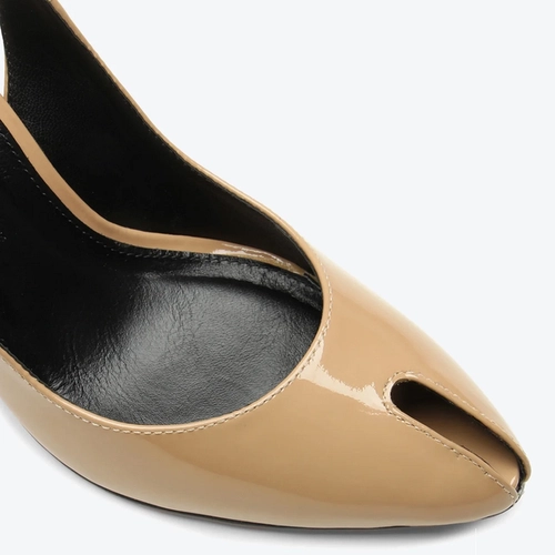 Slingback Peep Toe Marie Bege