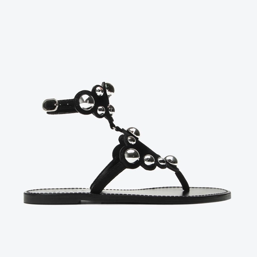 Flat Gaely Preto Camurça